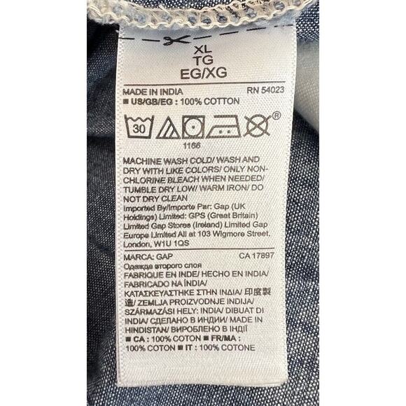 gap denim dress Tie Shirt Women XL - Picture 6 of 8